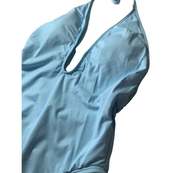 Bikini Lab Swim Suit Small 9800 Blue One Piece - Picture 3 of 9